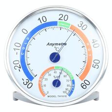 Th101e Mini rotondo a forma di orologio da esterno Hygrometro per l'umiliazione termometro termometro temperatura