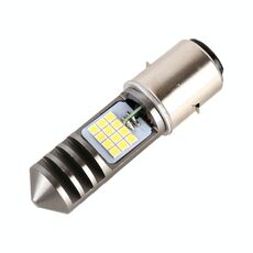 Faro da moto BA20D DC12V / 7,4 W con perle di lampada SMD-3030 24LEDS SMD-3030 (luce bianca)
