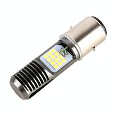 Faro da moto BA20D DC12V / 7,4 W con perle di lampada SMD-3030 24LEDS SMD-3030 (luce bianca)