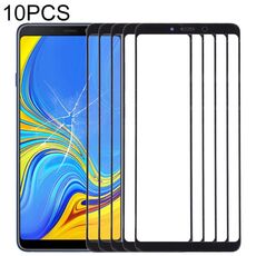 Per Samsung Galaxy A9 (2018) / A9s 10 pezzi Lente in vetro esterno per schermo frontale (nero)