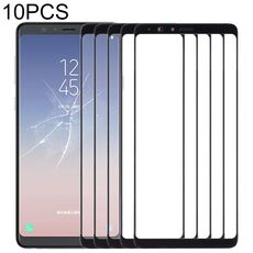 Per Samsung Galaxy A8 Star / A9 Star 10 pezzi Lente in vetro esterno per schermo frontale (nero)
