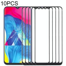 Per Samsung Galaxy M10 10 pezzi Lente in vetro esterno per schermo anteriore (nero)