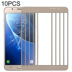 Per Samsung Galaxy J7 (2016), J710F, J710FN, J710M/MN, J7108 10 pezzi Lente in vetro esterno per schermo frontale (oro)