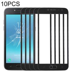 Per Samsung Galaxy J2 Pro (2018), J250F/DS 10 pezzi Lente in vetro esterno per schermo anteriore (nero)