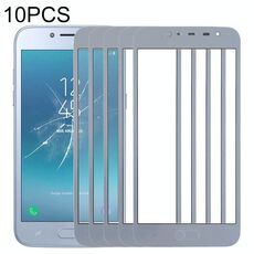 Per Samsung Galaxy J2 Pro (2018), J250F/DS 10 pezzi Lente in vetro esterno per schermo anteriore (grigio)