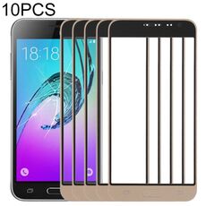Per Samsung Galaxy J3 (2016) / J320FN / J320F / J320G / J320M / J320A / J320V / J320P Lente in vetro esterno per schermo frontale da 10 pezzi (oro)