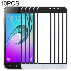 Per Samsung Galaxy J3 (2016) / J320FN / J320F / J320G / J320M / J320A / J320V / J320P Lente in vetro esterno per schermo frontale da 10 pezzi (bianco)