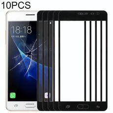 Per Samsung Galaxy J3 Pro / J3110 10 pezzi Lente in vetro esterno per schermo frontale (nero)