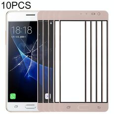 Per Samsung Galaxy J3 Pro / J3110 10 pezzi Lente in vetro esterno per schermo frontale (oro)