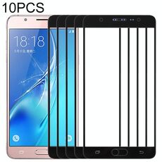 Per Samsung Galaxy J7 Max 10 pezzi Lente in vetro esterno per schermo anteriore (nero)