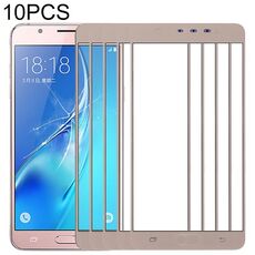 Per Samsung Galaxy J7 Max 10 pezzi Lente in vetro esterno per schermo frontale (oro)