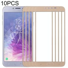 Per Samsung Galaxy J4 (2018) Lente in vetro esterno per schermo frontale da 10 pezzi (oro)