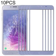 Per Samsung Galaxy J4 (2018) Lente in vetro esterno per schermo frontale da 10 pezzi (blu)