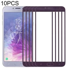Per Samsung Galaxy J4 (2018) Lente in vetro esterno per schermo frontale da 10 pezzi (viola)