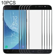 Per Samsung Galaxy J5 (2017) / J530 10 pezzi Lente in vetro esterno per schermo frontale (nero)