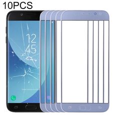 Per Samsung Galaxy J5 (2017) / J530 10 pezzi Lente in vetro esterno per schermo frontale (blu)
