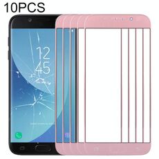 Per Samsung Galaxy J5 (2017) / J530 10 pezzi Lente in vetro esterno per schermo frontale (oro rosa)