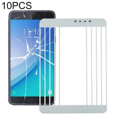Per Samsung Galaxy C7 Pro / C701 10 pezzi Lente in vetro esterno per schermo frontale (bianco)