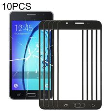 Per Samsung Galaxy On5 / G550 10 pezzi Lente in vetro esterno per schermo frontale (nero)