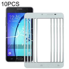 Per Samsung Galaxy On5 / G550 10 pezzi Lente in vetro esterno per schermo frontale (bianco)