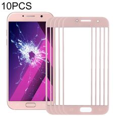 Per Samsung Galaxy A7 (2017) / A720 10 pezzi Lente in vetro esterno per schermo frontale (rosa)