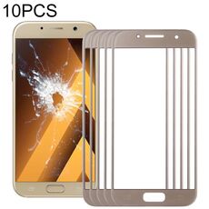 Per Samsung Galaxy A3 (2017) / A320 10 pezzi Lente in vetro esterno per schermo frontale (oro)