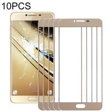 Per Samsung Galaxy C5 10 pezzi Lente in vetro esterno per schermo frontale (oro)