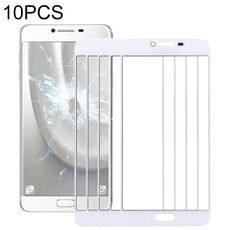 Per Samsung Galaxy C5 10 pezzi Lente in vetro esterno per schermo anteriore (bianco)