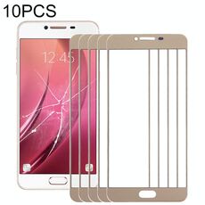Per Samsung Galaxy C7 10 pezzi Lente in vetro esterno per schermo frontale (oro)