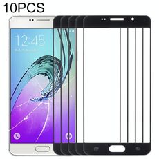 Per Samsung Galaxy A7 (2016) / A710 10 pezzi Lente in vetro esterno per schermo frontale (nero)
