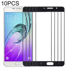 Per Samsung Galaxy A5 (2016) / A510 10 pezzi Lente in vetro esterno per schermo anteriore (nero)