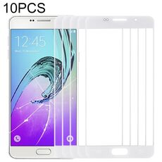 Per Samsung Galaxy A5 (2016) / A510 10 pezzi Lente in vetro esterno per schermo frontale (bianco)