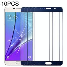 Per Samsung Galaxy Note 5 10 pezzi Lente in vetro esterno per schermo anteriore (blu scuro)
