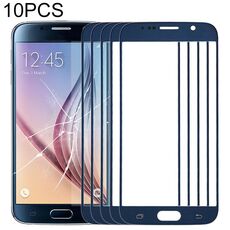 Per Samsung Galaxy S6 / G920F 10 pezzi Lente in vetro esterno per schermo frontale (blu scuro)