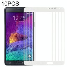 Per Samsung Galaxy Note 4 / N910 10 pezzi Lente in vetro esterno per schermo frontale (bianco)