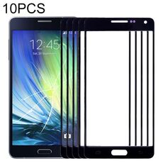 Per Samsung Galaxy A5 / A500 10 pezzi Lente in vetro esterno per schermo frontale (nero)