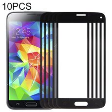 Per Samsung Galaxy S5 mini 10 pezzi Lente in vetro esterno per schermo frontale (nero)