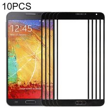 Per Samsung Galaxy Note 3 Neo / N7505 10 pezzi Lente in vetro esterno per schermo anteriore (nero)