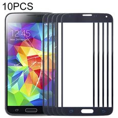 Per Samsung Galaxy S5 / G900 10 pezzi Lente in vetro esterno per schermo frontale (blu scuro)