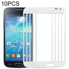 Per Samsung Galaxy S IV mini / i9190 10 pezzi Lente in vetro esterno per schermo frontale (bianco)