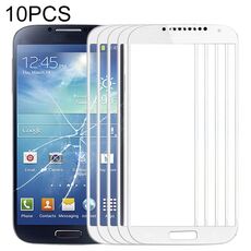 Per Samsung Galaxy S IV / i9500 10 pezzi Lente in vetro esterno per schermo frontale (bianco)