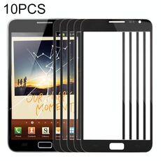 Per Samsung Galaxy Note N7000 / i9220 10 pezzi Lente in vetro esterno per schermo frontale (nero)
