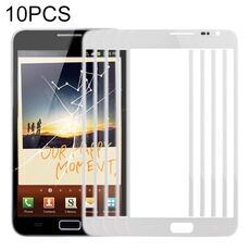 Per Samsung Galaxy Note N7000 / i9220 10 pezzi Lente in vetro esterno per schermo frontale (bianco)