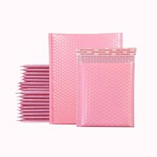 50 Pz Pink Co-Extrusion Pellicola Bolla Borsa Borsa Logistica Packaging Borsa di imballaggio addensato, Dimensioni: 23x28cm