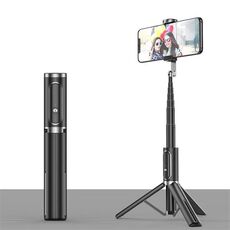 Stick Selfie Bluetooth con Treppiede Multi-funzione Gimbal Mobile Phone Fill Light Supporto live (nero)