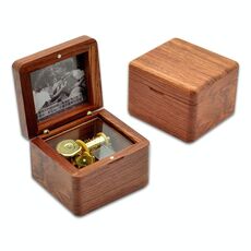 Frame Style Music Box Scatola di musica in legno Novità Regalo di San Valentino, Stile: Rosewood Movimento placcato in oro