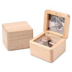 Frame Style Music Box Scatola di musica in legno Novità Regalo di San Valentino, Stile: Movimento rosso-bronzo in acero