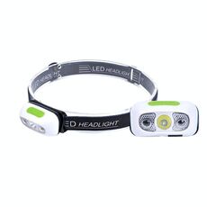 Smart Sensor Outdoor USB faro LED portatile Forte luce notturna in esecuzione faro, colore: bianco 3W 100LM