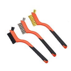 3 set di nylon in nylon + filo in acciaio inox + filo di rame 7 pollici Pennello per la pulizia industriale mini rifrattore pulitura spazzola per la pulizia del refrattore