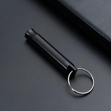 6 PCS Multifunzionale Whistle Portachiavi uomo Portachiavi Pendente (nero)